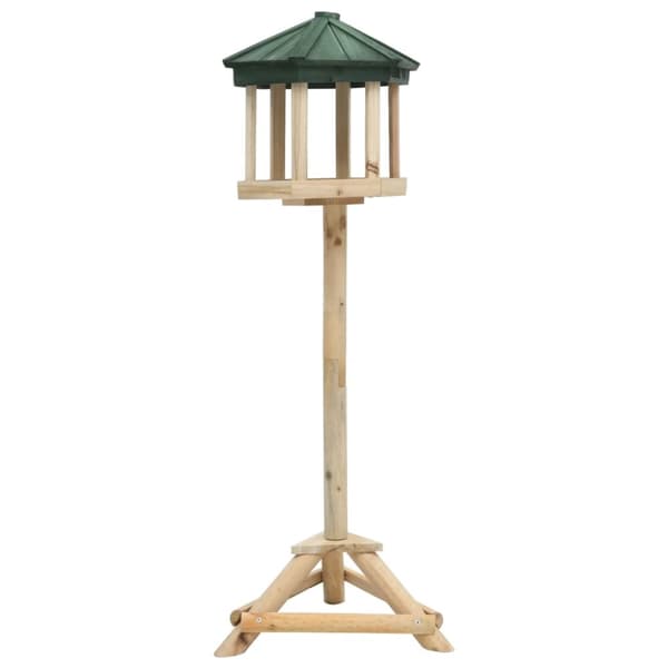 vidaXL stående fuglefoderhus 33x110 cm massivt fyrretræ -  Foderautomater til fugle