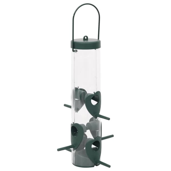 vidaXL foderautomater til fugle 3 stk. 17x17x32 cm mørkegrøn -  Foderautomater til fugle