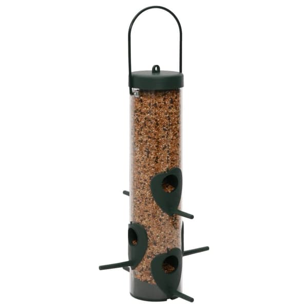 vidaXL foderautomater til fugle 3 stk. 17x17x32 cm mørkegrøn -  Foderautomater til fugle