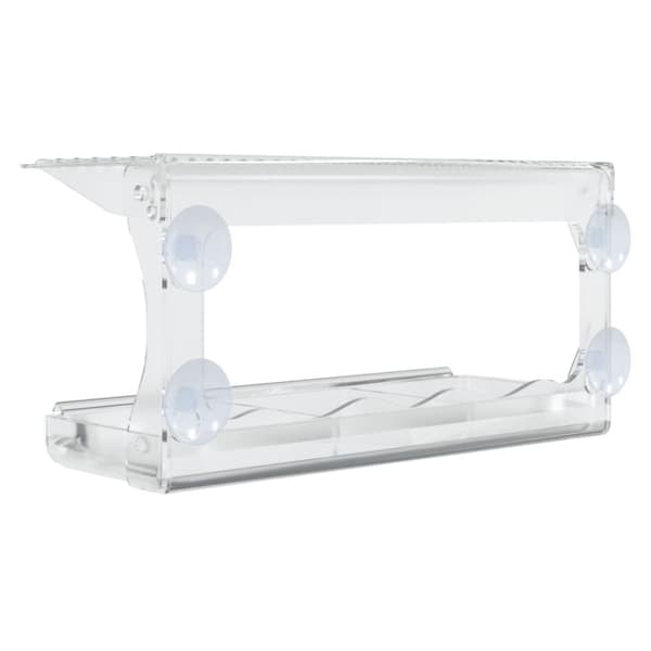 The Living Store foderautomater til vindue 2 stk. 30x12x15 cm akryl -  Foderautomater til fugle