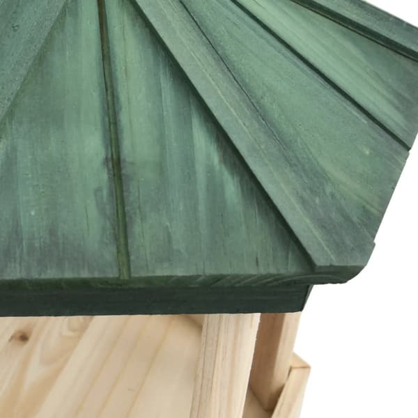 Fuglefoderhus 33x30 cm ottekantet massivt fyrretræ - Fuglefoderhus - Fuglefoderhuse - Home & Living