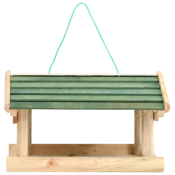 Fågelmatare massivt trä 35x29,5x21 cm