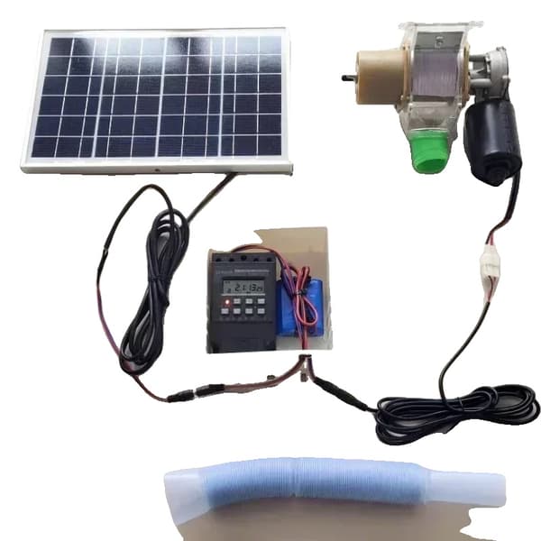 Automatisk Hönsfodrare, Solenergidriven, Intelligent Tidsinställning,Solenergi timing
