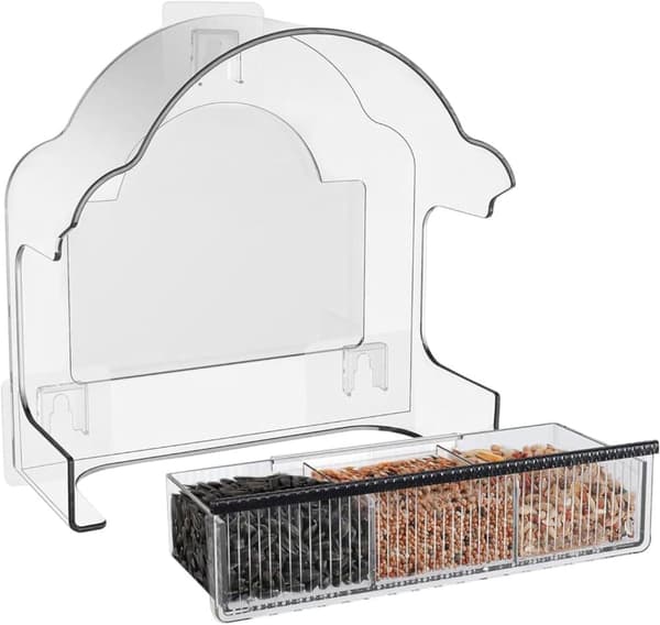 Bomclap Vinduesfoderautomat - Fuglefoderautomater Sort Svart