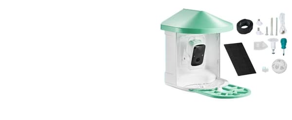 Fuglefoder, 2K HD Kamera, AI Fugleidentifikation,Grøn