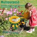 Miniatyrbillede 5 af 5: OBOSOE fuglefoderautomat på stativ – dekorativ udendørs fuglefoderautomat i blomsterdesign til have og altan