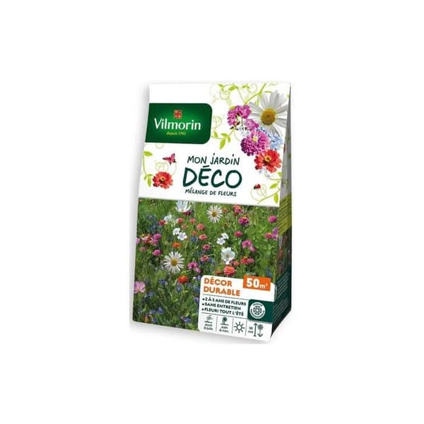 Sachet frön Blandning av blommor Hållbar 50m2-