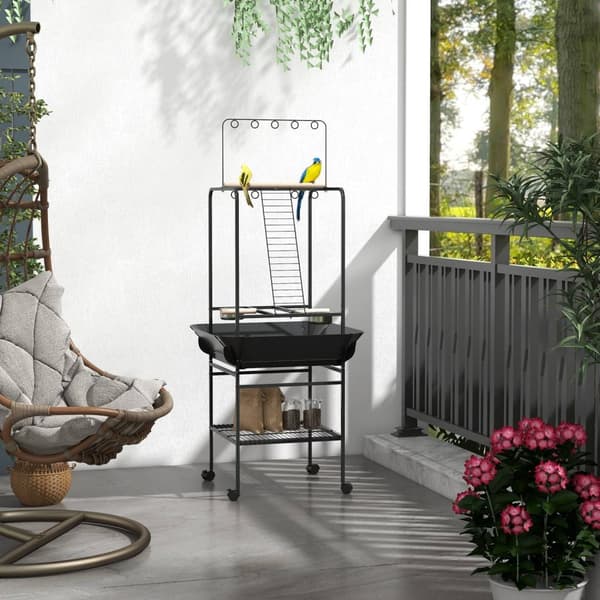 Rootz Bird Playground On Penels - Avian Activity Center - Parrot PlayStand - Kannettava hauska - 62,5 cm x 62,5 cm x 155 cm