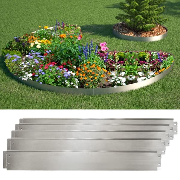 Gräsmatta kant trädgård kant parterre palissad trädgård 100x14 cm i 5 m