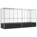 Pikkukuva 5 / 8: vidaXL Aviaario jatkeella hopea 418,5x107x212 cm teräs