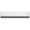 Pikkukuva 3 / 8: vidaXL Aviaario jatkeella hopea 1042,5x107x212 cm teräs