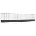 Pikkukuva 2 / 8: vidaXL Aviaario jatkeella hopea 1042,5x107x212 cm teräs