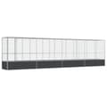 Pikkukuva 2 / 8: vidaXL Aviaario jatkeella hopea 834,5x107x212 cm teräs