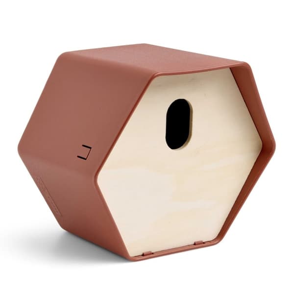 Capi fuglehus Hive 2 19x23x20 cm ovalt hul brun