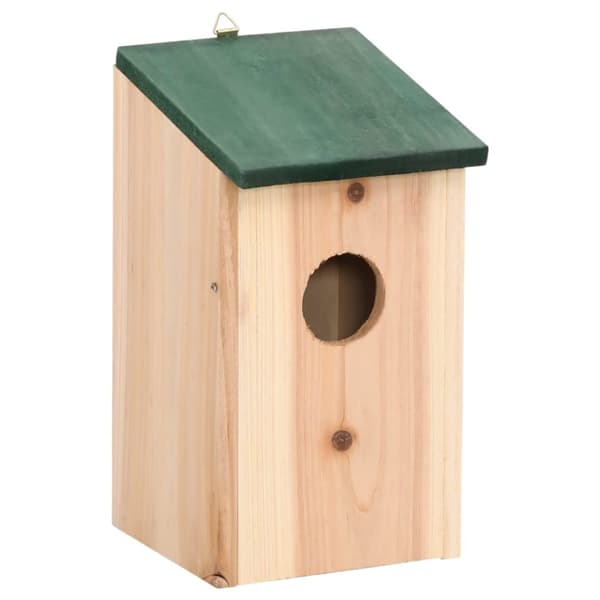 The Living Store fuglehuse 10 stk. 12x12x22 cm massivt fyrretræ -  Fuglehuse
