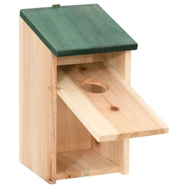 The Living Store fuglehuse 10 stk. 12x12x22 cm massivt fyrretræ -  Fuglehuse
