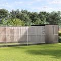 Miniatyrbillede 2 af 9: vidaXL voliere med udvidelse 1118x303x216 cm stål sølvfarvet