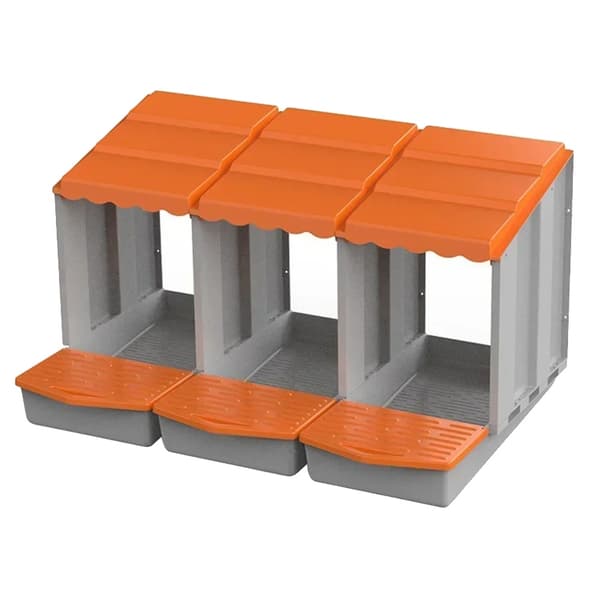 Hönsnäste, Rullande Design, Flera Kompartmentsalternativ,2 FACK, orange