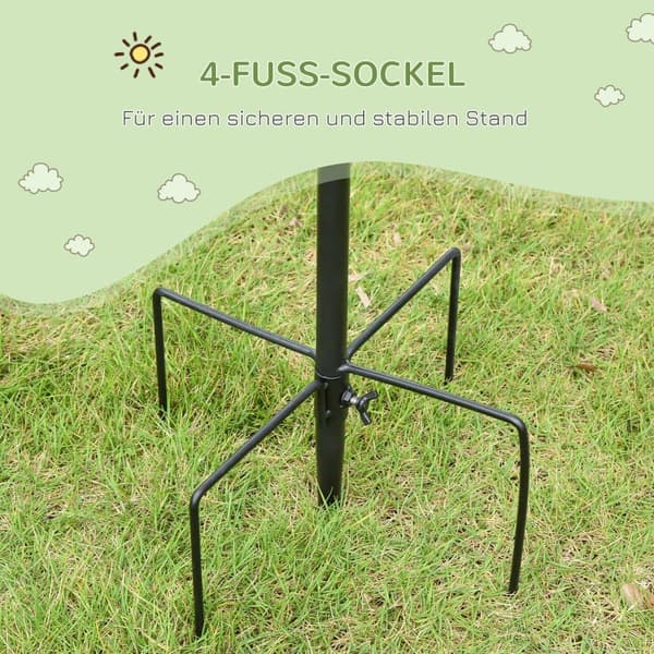 Fuglefoderstationssæt, 54.5x54.5x208 cm, Sort