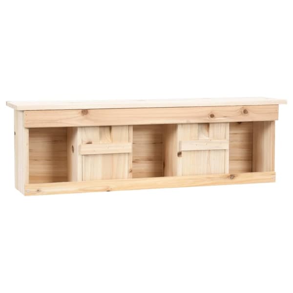 Sparvholk med 5 kammare 68x15x21 cm granträ