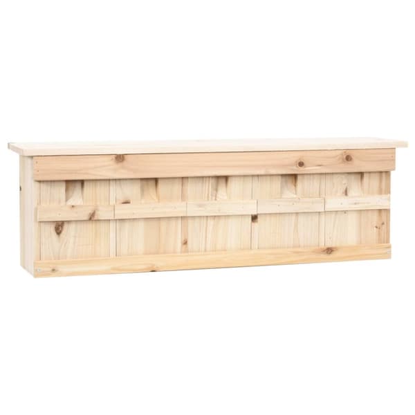 Sparvholk med 5 kammare 68x15x21 cm granträ