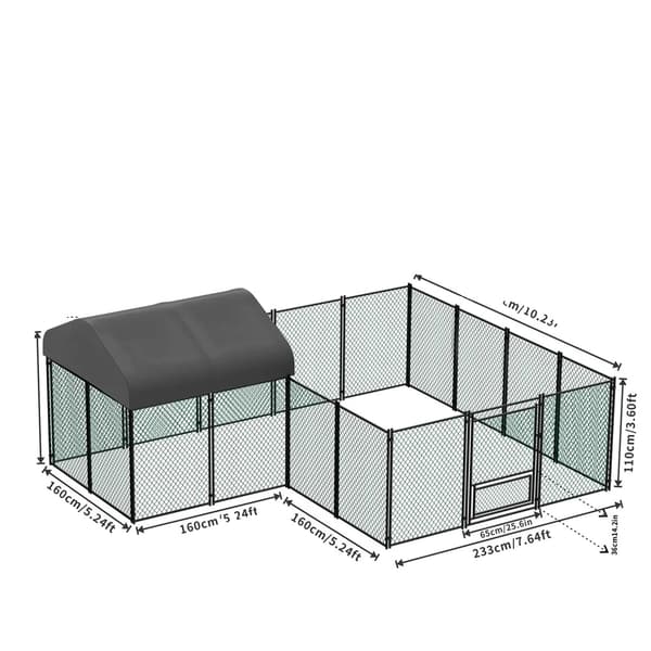 Raskaan käytön XL-kanala, kävelytilasuunnittelu, UV-kestävä katto,XL