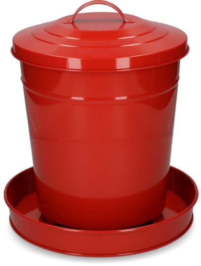 Lintujen ja siipikarjan rehutorni metalli 6 kg punainen