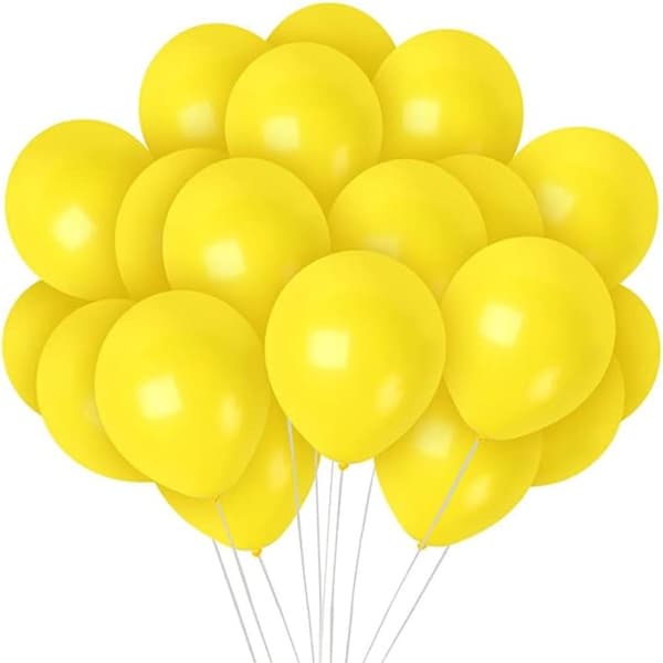 Gula Ballonger Latex Student Födelsedag - Hållbara, Långvariga och Miljövänliga