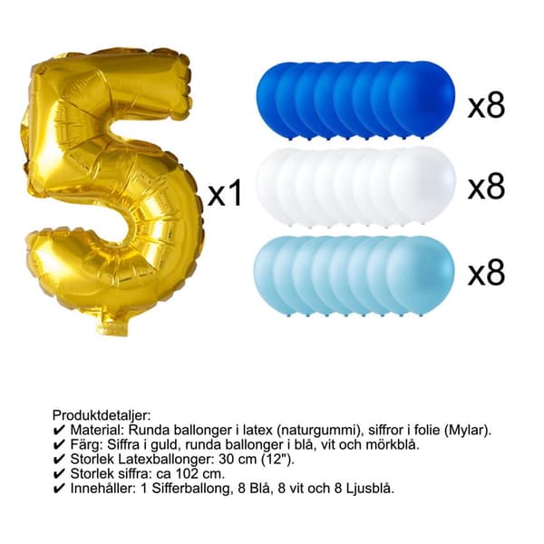 Balloner fødselsdag talballon & latex balloner