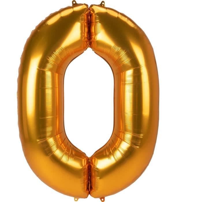 AMSCAN Balloon Geant numero 0 - 53 x 93 x 134 cm - kulta