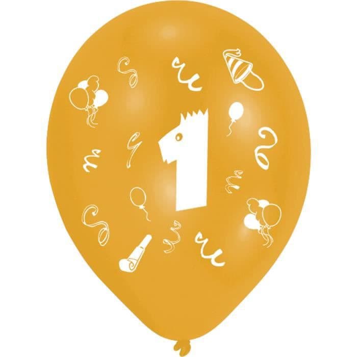 Paljon 8 ilmapalloa - lateksia - numero 1 - painettu 2 sivulle