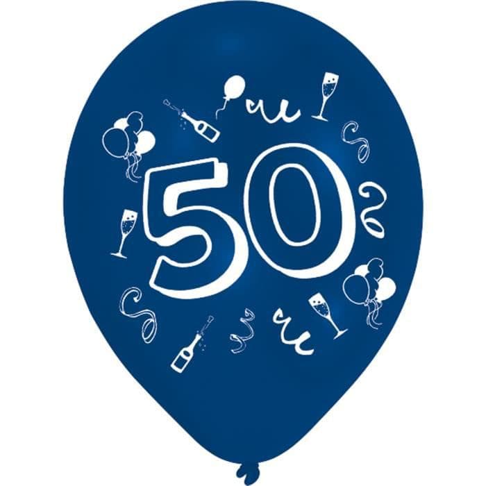 Paljon 8 ilmapalloa - lateksia - numero 50 - painettu 2 puolta