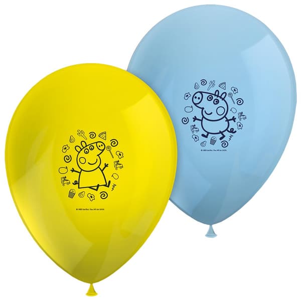 Ballonger Greta Gris - Peppa Pig Barnkalas Födelsedag 8-pack