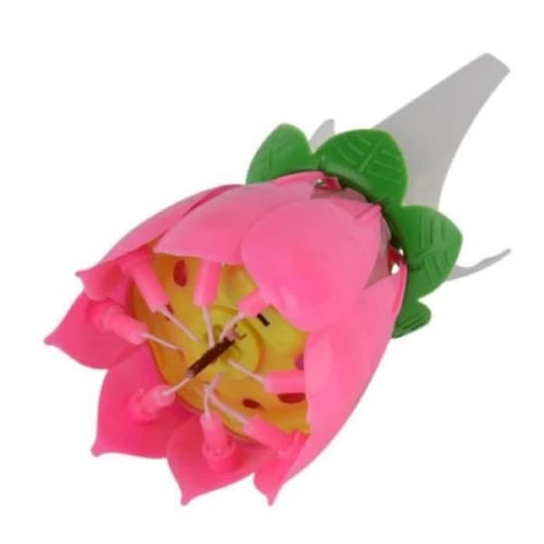 JSF04105-U Födelsedagsljus Blomma Musikalisk Lotusfest Bröllopstårta flerfärgad 2st