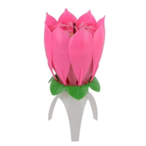 JSF04105-U Födelsedagsljus Blomma Musikalisk Lotusfest Bröllopstårta flerfärgad 2st