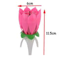 Miniatyrbild 2 av 4: JSF04105-U Födelsedagsljus Blomma Musikalisk Lotusfest Bröllopstårta flerfärgad 2st