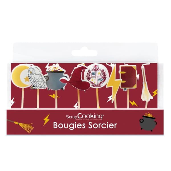 Bougies - Trollkarl - 8 cm - 8 stykker - Flerfarget - Hvit - Festdekorasjon - Halloween