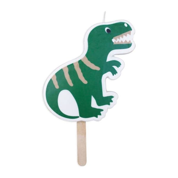 Bougie XXL - Dino - Grön - SCRAPCOOKING - Festdekoration - Inomhus - Födelsedag