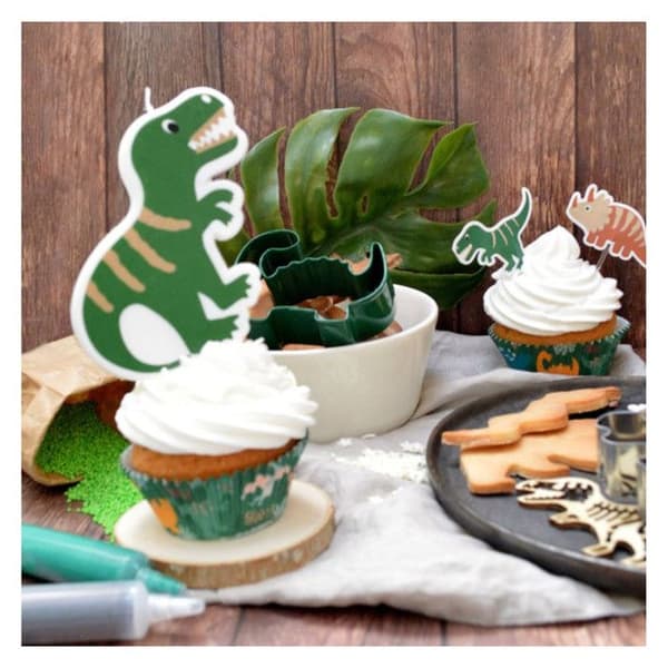 Bougie XXL - Dino - Grön - SCRAPCOOKING - Festdekoration - Inomhus - Födelsedag