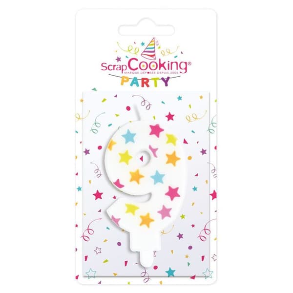 Bougie - Scrapcooking Fest - Nummer 9 - Vit - Flerfärgad - Inomhus