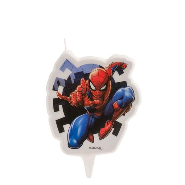 2D spiderman födelsedagsljus - rött och blått