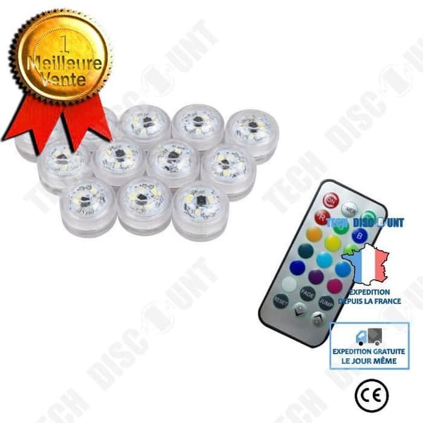 TD® Set med 12 fjärrkontroller LED-ljus dekoration flammegrå färg flerfärgad julfest dekoration inomhus vardagsrum