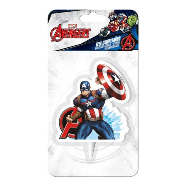 Ljus - NO NAME - Captain America - 7,5 cm - Metall - Festdekoration