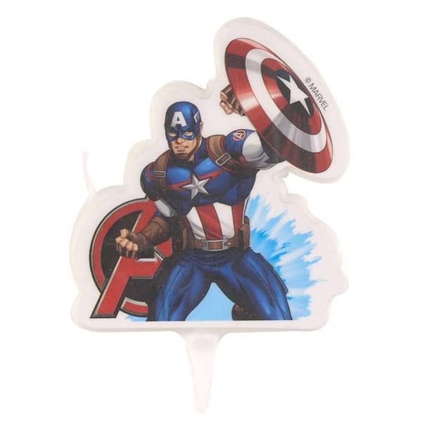 Ljus - NO NAME - Captain America - 7,5 cm - Metall - Festdekoration