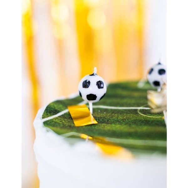 6 ljus, ballonger och fotbolls skor 3 till 5 cm