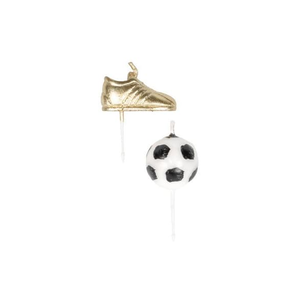 6 ljus, ballonger och fotbolls skor 3 till 5 cm