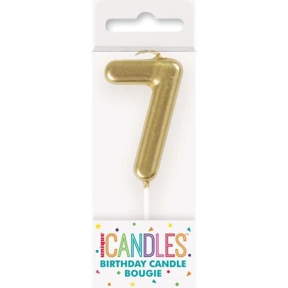 Haza Original kapitel ljus "7" 6cm guld - Haza Original märke - Guld färg - För unisex barn