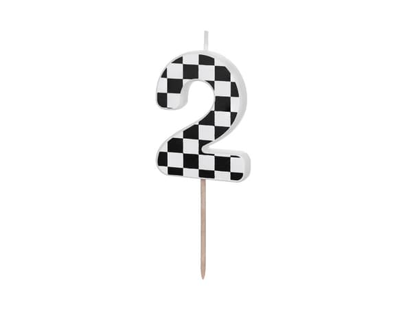 Syntymäpäiväkynttilä numero 2, 5,5 cm, sekoitus (1 pkt / 24 kpl)