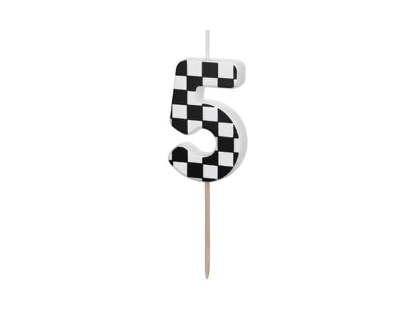 Fødselsdagslys Nummer 5, 5,5 cm, mix (1 æske / 24 stk.)