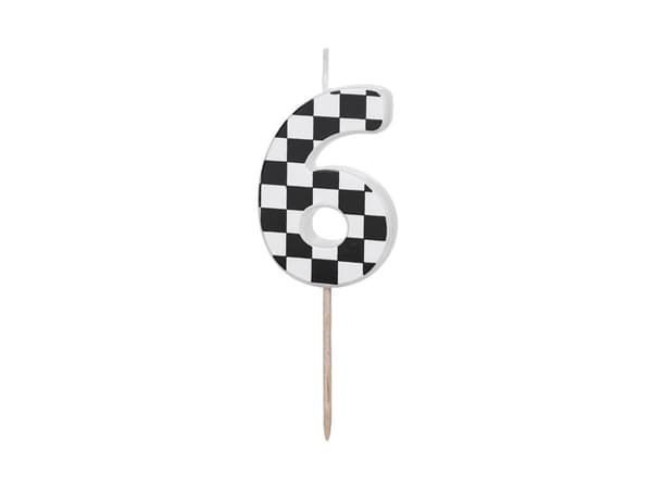 Fødselsdagslys nummer 6, 5,5 cm, blandet